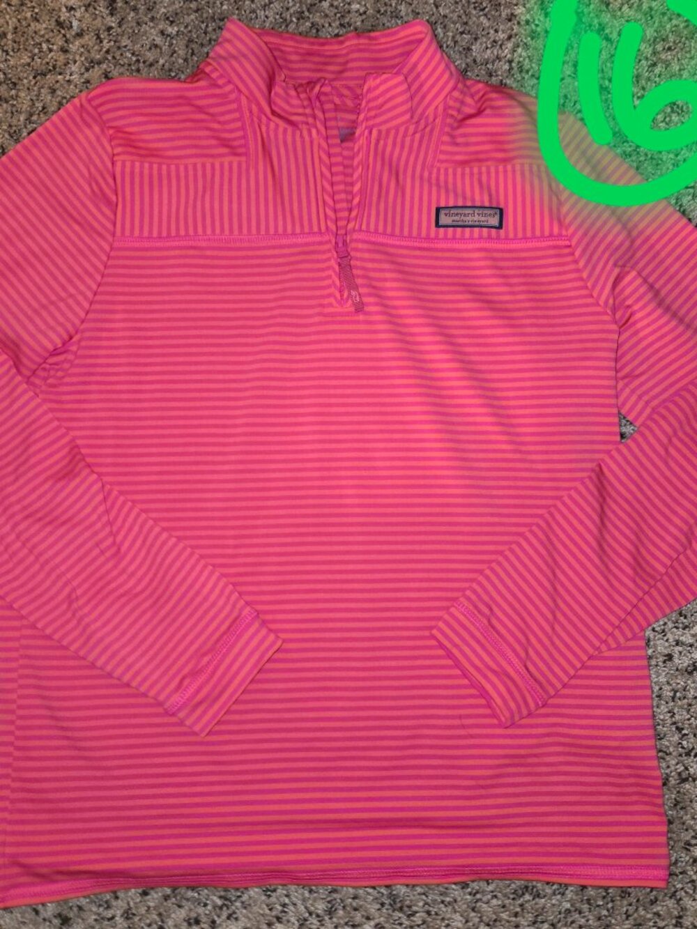 VINEYARD VINES performance 1/4 zip pullover GIRL'S size 16